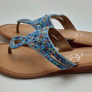 Bos & Co. Beaded Sandals